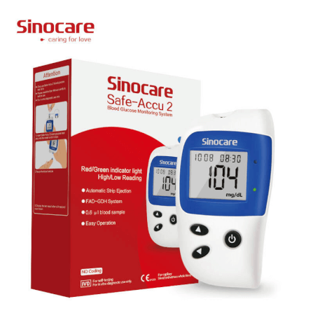 เครื่องวัดระดับน้ำตาลในเลือด SINOCARE รุ่น SAFE ACCU 2 0070062003011_2